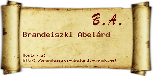 Brandeiszki Abelárd névjegykártya