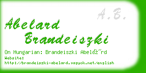 abelard brandeiszki business card